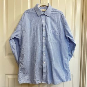 Michael Kors Button Down Shirt in Blue/White, Size 16.5, 32/33